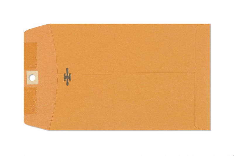EnDoc Clasp Envelopes - Brown Kraft Catalog Envelopes 6x9 Inch - 30 Pack - With Clasp Closure & Gummed Seal â€“ 28lb Heavyweight Paper Letter Envelopes for Home, Office, Business, Legal or School - Image 4